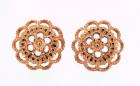 Orecchini argento dorato rosa traforato art. 03100